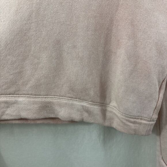 LoveShackFancy Pink Distressed Wash Ruffle Sweatshirt Womens Size S Feminine - Picture 7 of 13